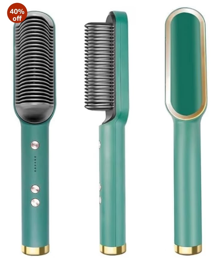 2-in-1 Hair Straightener & Curler — Heated Styling Comb