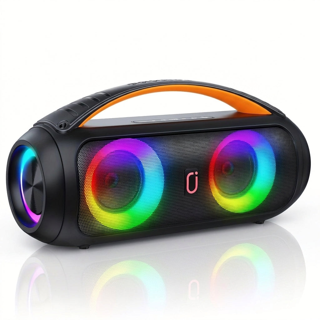 Portable Bluetooth Speaker with RGB LED Lights – Loud & Clear Sound | Pakistan