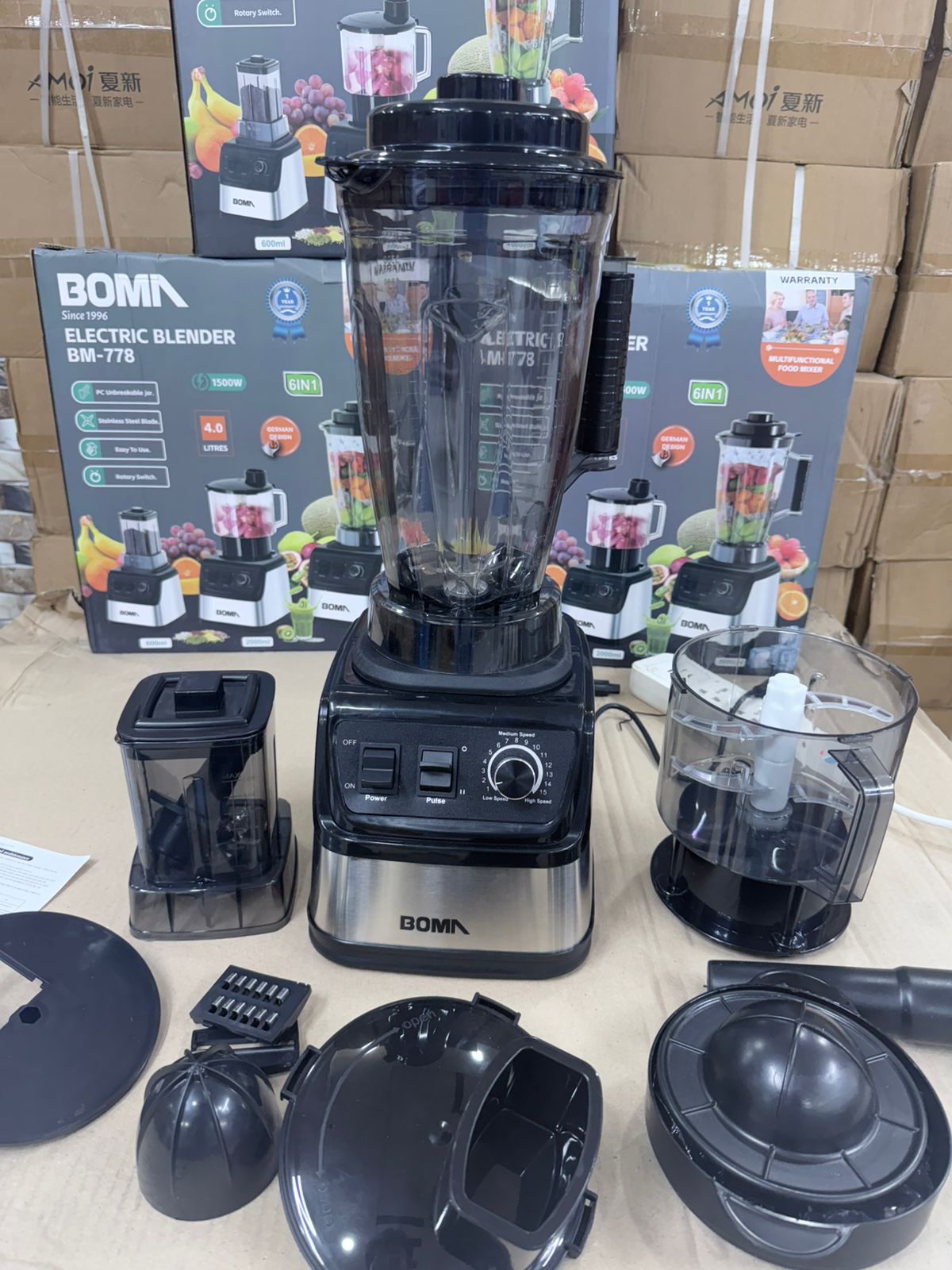 BOMA BM-778 6-in-1 4L Blender — German Lot