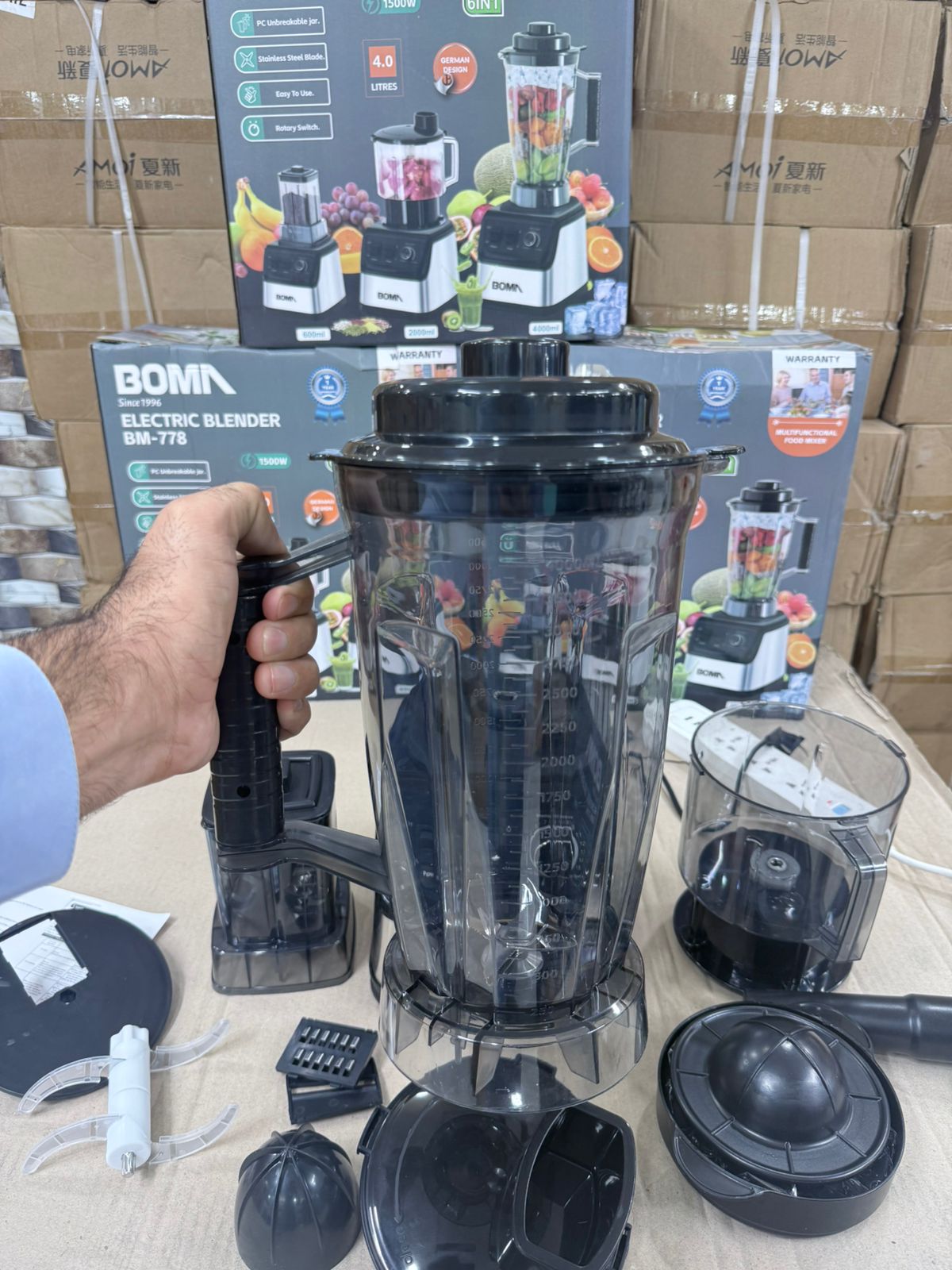 BOMA BM-778 6-in-1 4L Blender — German Lot