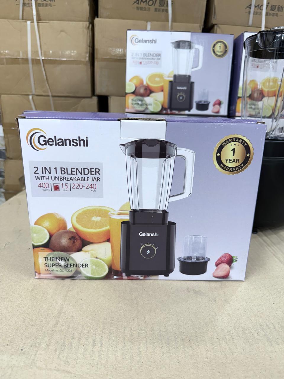 Gelanshi 2-in-1 Blender & Juicer — 1.7 Litre Jug