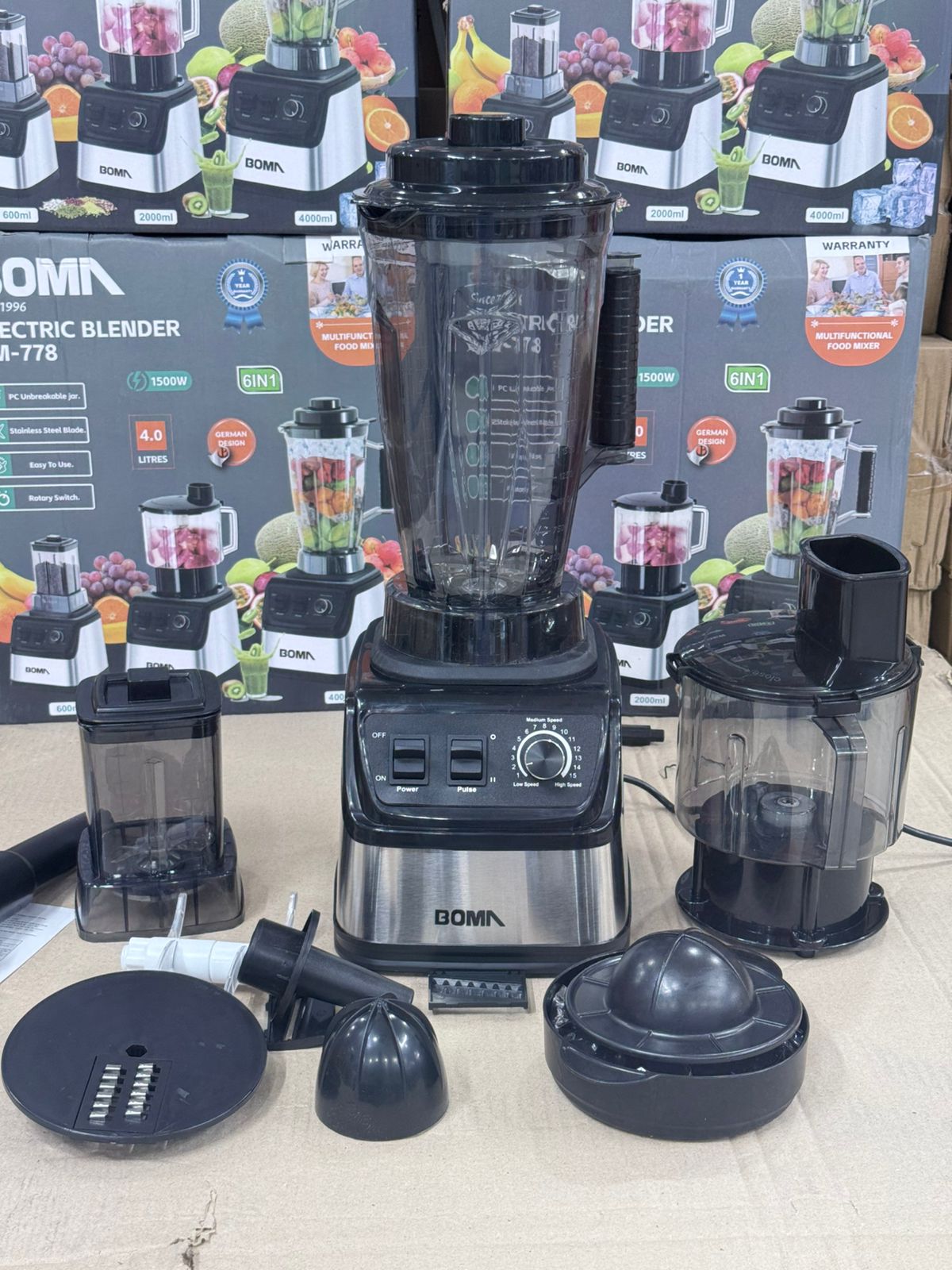 BOMA BM-778 6-in-1 4L Blender — German Lot