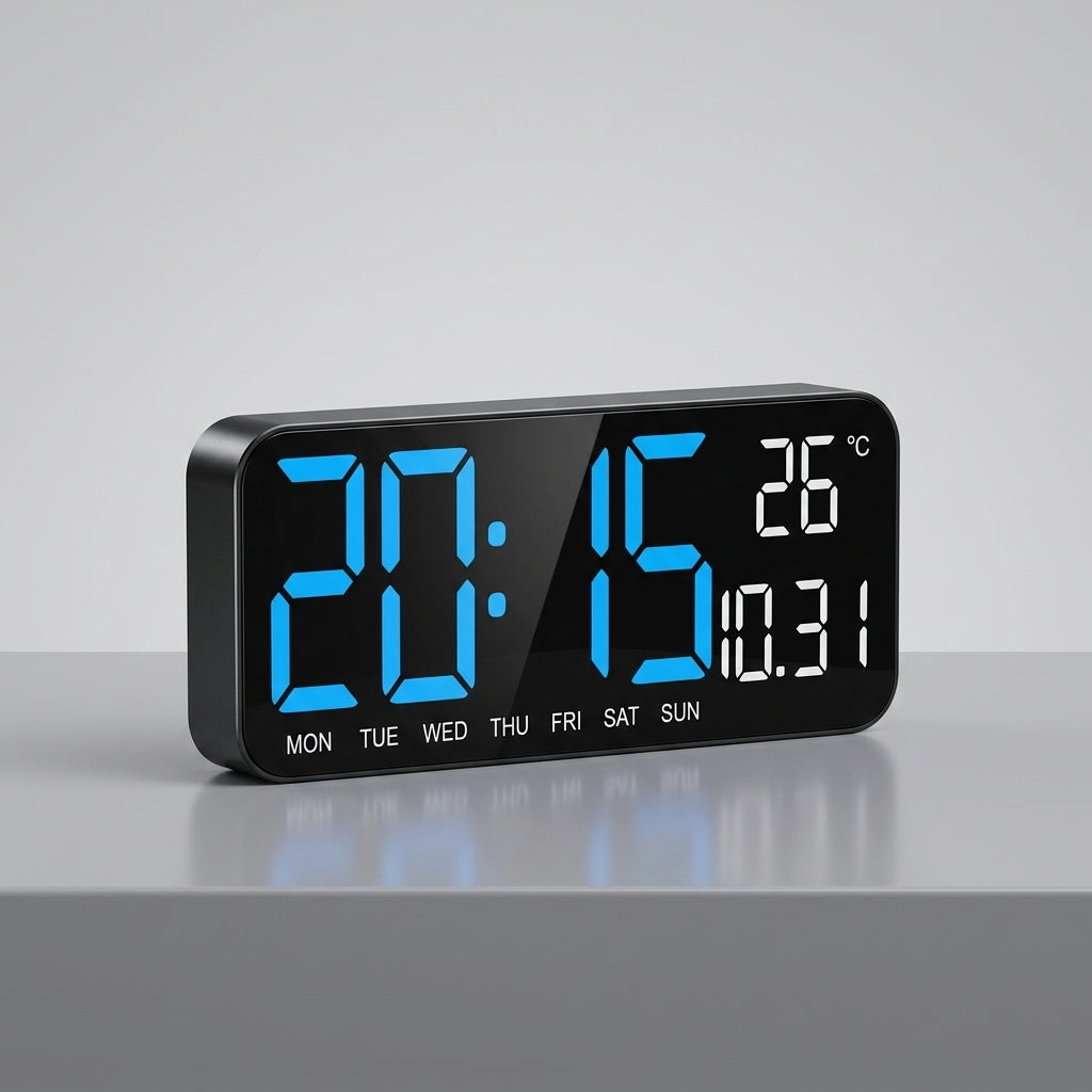 Smart LED Digital Alarm Clock – Large Display & Temperature Sensor | Pakistan