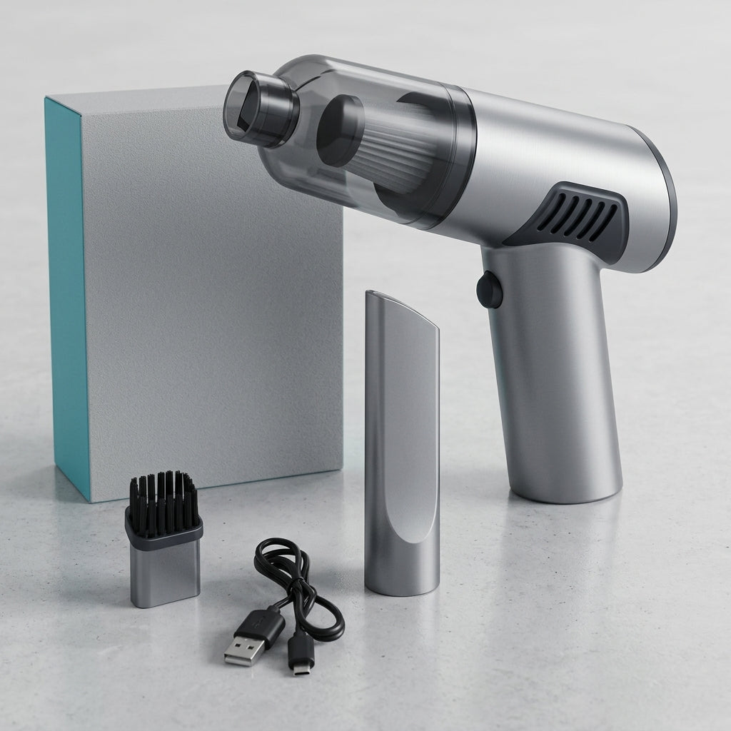 3-in-1 Mini Handheld Vacuum Cleaner – Cordless Portable Dust Cleaner for Home & Car | Pakistan