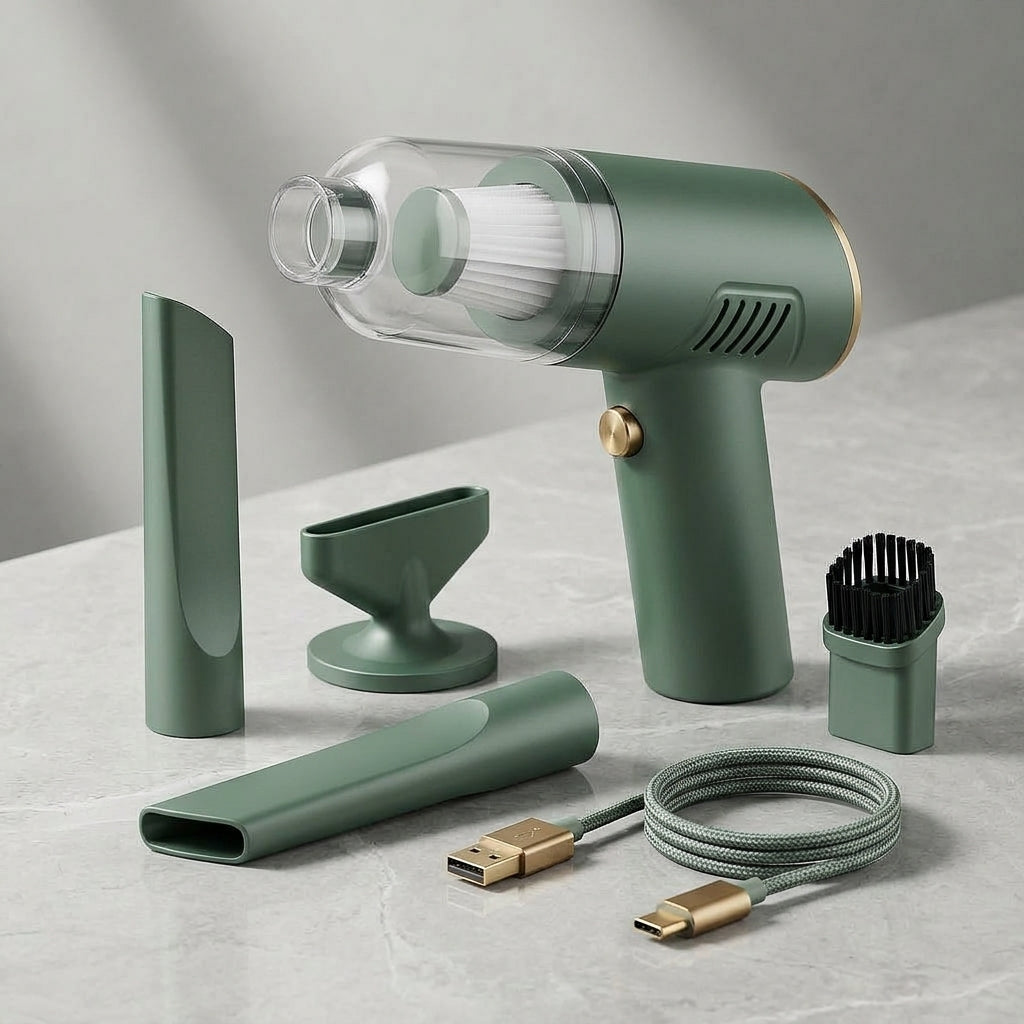 3-in-1 Mini Handheld Vacuum Cleaner – Cordless Portable Dust Cleaner for Home & Car | Pakistan