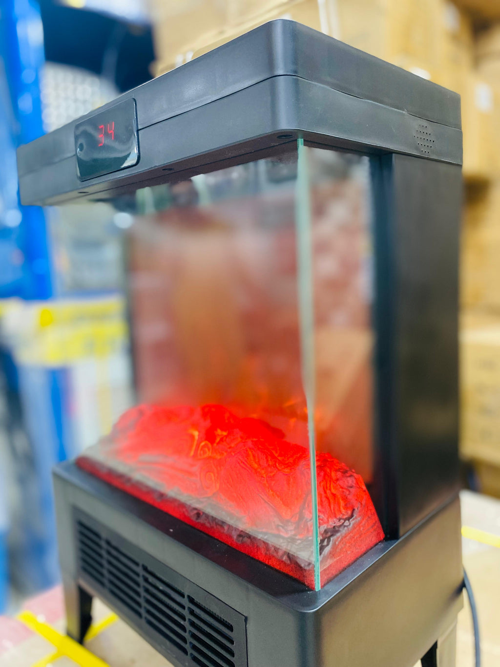 Flame effect heater plug and cord
