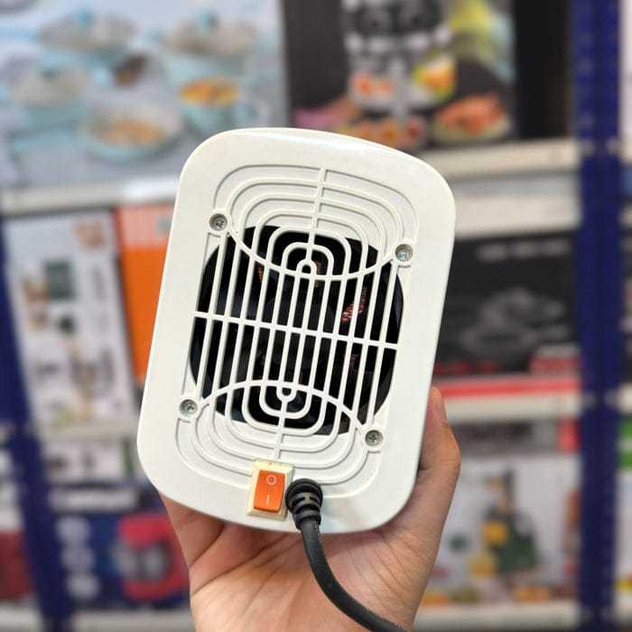 Mini electric heater side view