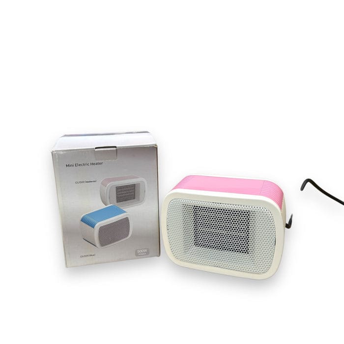 500W mini electric heater, front view