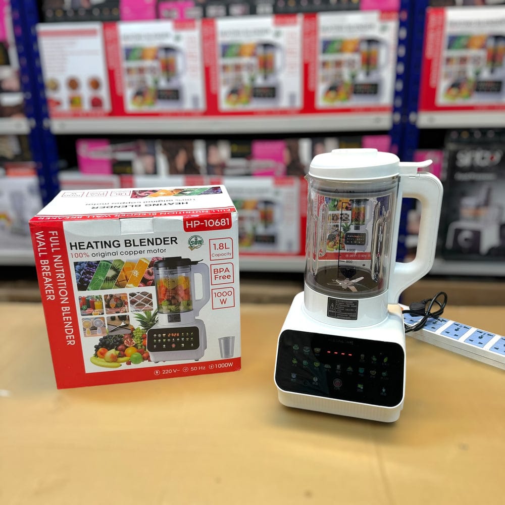 1.8L Heating Blender — Blends and Cooks, Glass Jug