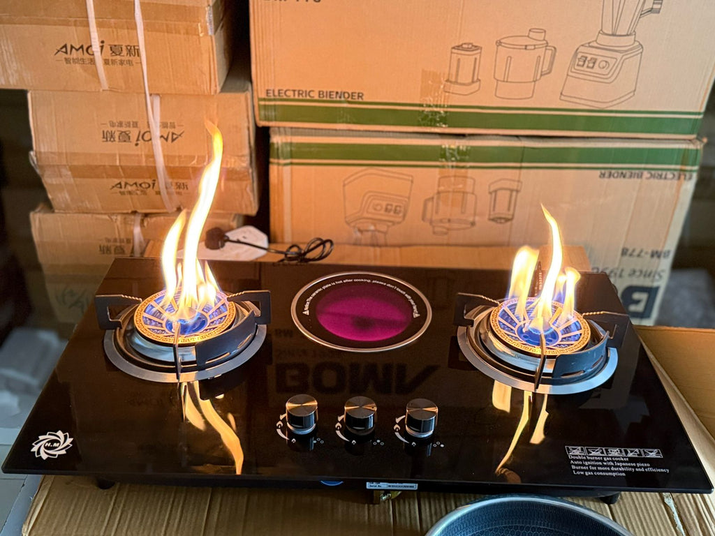 Triple Burner Infrared Cooker — 3 Zones, Crystal Plate Top