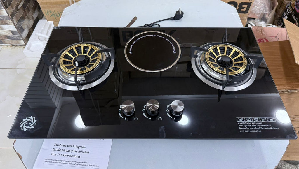 Triple Burner Infrared Cooker — 3 Zones, Crystal Plate Top