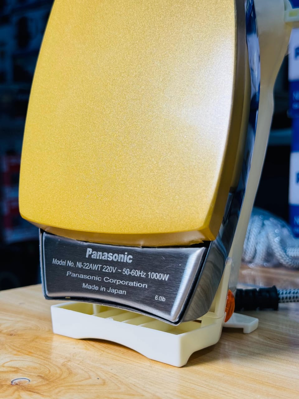 Panasonic dry iron with cloth-covered cord