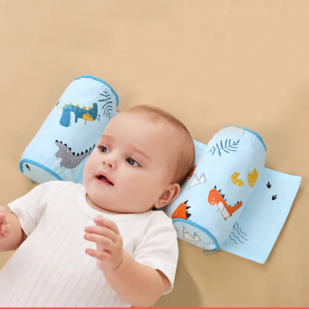 Baby Head Shaping Pillow — Breathable Cotton, Washable Cover